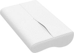 Nikcorp Ergonomski jastuk za vrat za bolji san, ortopedski, od memorijske pjene, za spavanje na leđima i boku, bijeli, 50x30 cm