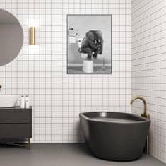 Nikcorp Smiješna slika na platnu za kupaonicu, vodootporna dekoracija, minimalistički dizajn bez okvira, 50x70 cm