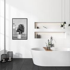 Nikcorp Smiješna slika na platnu za kupaonicu, vodootporna dekoracija, minimalistički dizajn bez okvira, 50x70 cm