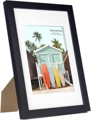 Nikcorp Okviri za slike A4, set 3 komada, elegantni i moderni za zid ili stol, s paspartuom za fotografije 15x20 cm, crni