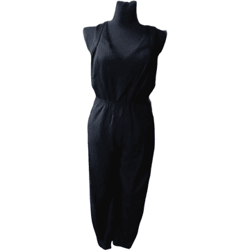 Nikcorp Ženski kombinezon bez rukava za ljeto, lagan i prozračan materijal za cjelodnevnu udobnost, elegantan kroj, crni, 36