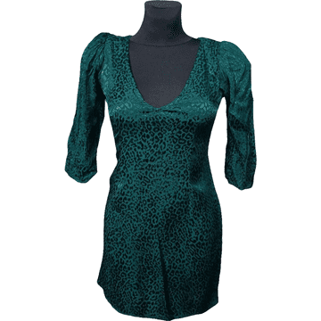 Nikcorp Ženska haljina do koljena od viskoze za ljeto, udobna i prozračna za svaki dan, elegantan kroj za figuru, zelena XS