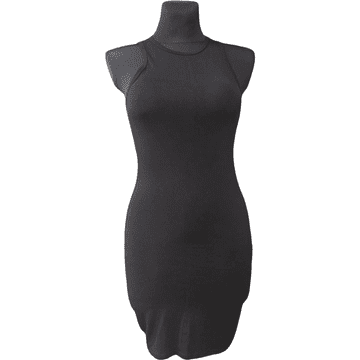 Nikcorp Haljina do koljena udobna i elegantna, prozračna ljetna haljina za svaki dan, ležerni kroj, crna, veličina S