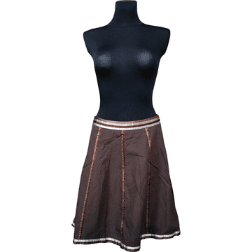 Nikcorp Midi suknja od pamuka za udobnost i eleganciju, prozračna i lagana za tople dane, lepršavi kroj, smeđa, veličina 38