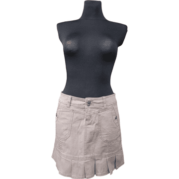 Nikcorp Midi suknja za žene udobna i prozračna, elegantni kroj za svaki dan, lagani pamuk s elastinom, smeđa, veličina 34