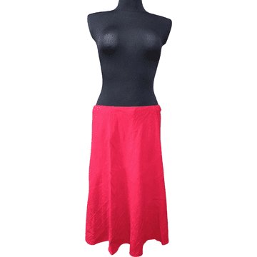 Nikcorp Midi suknja od lana i viskoze za elegantan izgled, udobna i prozračna za tople dane, crvena, veličina 42