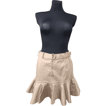 Nikcorp Midi suknja za žene, udobna i elegantna, prozračni pamuk za ljeto, lepršavi kroj za slobodu kretanja, smeđa, 38