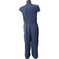 Nikcorp Ženski kombinezon kratkih rukava za ljeto, udoban i lagan, prozračni materijal, ležerni kroj, tamnoplavi, veličina 40