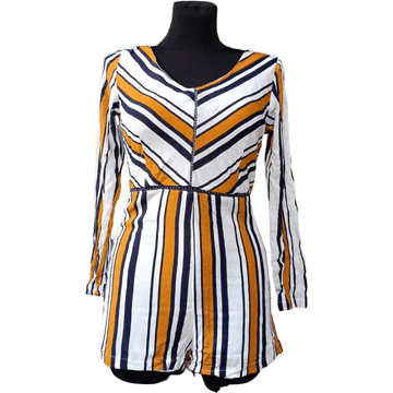 Nikcorp Ženski kombinezon s kratkim hlačama, lagan i prozračan za ljeto, ležerni kroj za slobodu kretanja, bijeli, veličina 38