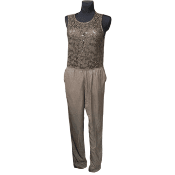 Nikcorp Ženski kombinezon bez rukava, lagan i prozračan za ljetne dane, udoban kroj za slobodu kretanja, smeđi, veličina M