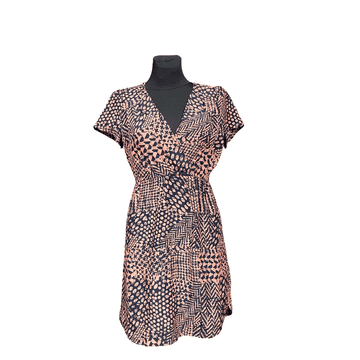 Nikcorp Ženska haljina do koljena, udobna i prozračna za ljeto, elegantan kroj za svaki dan i posebne prigode, narančasta, S