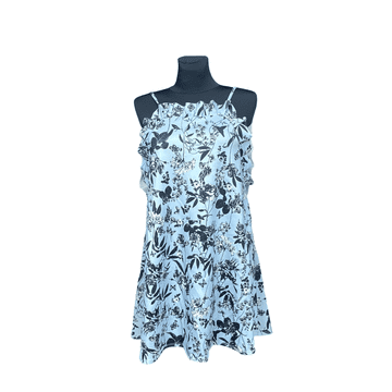 Nikcorp Ženska haljina do koljena za ljeto, udobna i elegantna, prozračni materijal za svaki dan, ležerna, plava, veličina 38