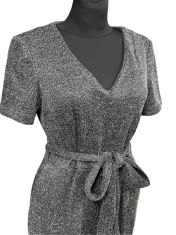 Nikcorp Haljina do koljena udobna i prozračna, elegantan kroj za ljeto i svaki dan, izdržljiva tkanina, crna, veličina 42