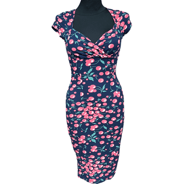 Nikcorp Ženska haljina do koljena od viskoze, udobna i elegantna za svaki dan i posebne prilike, rastezljiva, crvena, XS