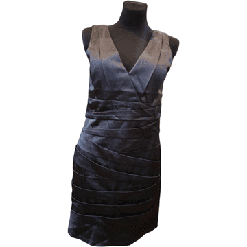 Nikcorp Haljina do koljena, elegantna i udobna za ljeto, prozračna tkanina za svaki dan, ležerni stil, crna, veličina 40