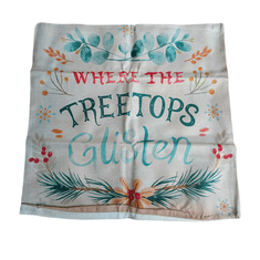 Nikcorp Božićne jastučnice set 4 kom, dekorativne navlake za jastuke za kauč i sobu, pamuk i lan, skriveni zatvarač, 50x50 cm