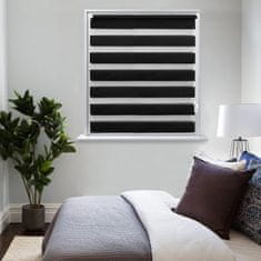 Nikcorp Dvostruka rolo zavjesa dan-noć za montažu bez bušenja, s podesivim nosačima za prozore, crna, 60 x 150 cm