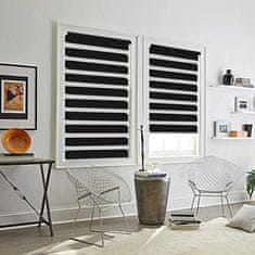 Nikcorp Dvostruka rolo zavjesa dan-noć za montažu bez bušenja, s podesivim nosačima za prozore, crna, 60 x 150 cm