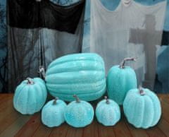 Nikcorp Umjetne Bundeve Set 7 kom, Višekratna Jesenska Dekoracija za Halloween i Dom, Otporne na Vodu, Plave, Različite Veličine