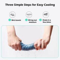 Nikcorp Sportski ručnik za hlađenje, set 3 kom, brzo sušenje i super upijanje, idealan za trening, teretanu, jogu, sivi/rozi/plavi 30x90cm