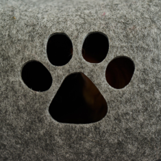 Nikcorp Ležaj za mačke tunel, udobno sklonište za odmor i igru, izdržljivi filc otporan na grebanje, sivi, 70x25x65 cm