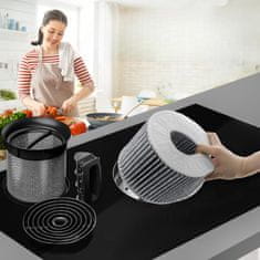 Nikcorp Filter za kuhinjsku napu s aktivnim ugljenom za učinkovito uklanjanje mirisa i masnoće, univerzalni, sivi, 150 cm