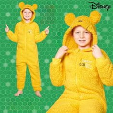 Nikcorp Kigurumi za djecu medo, topli jednodijelni kombinezon pidžama, udoban kostim s kapuljačom, za 9-10 godina, žuti