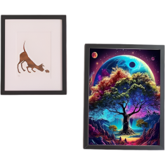 Nikcorp Slikanje dijamantima 5D set za izradu mozaika, kreativna DIY slika Svemirsko drvo za opuštanje i dekoraciju, 40x30 cm