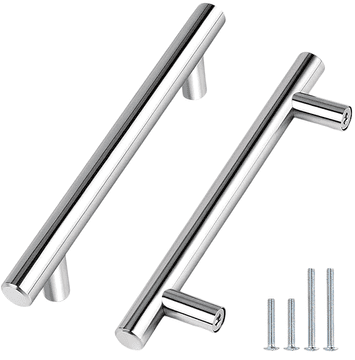 Nikcorp Ručka za namještaj, set 20 kom, polirani krom za modernizaciju kuhinje i ormara, srebrna, 9,2 cm
