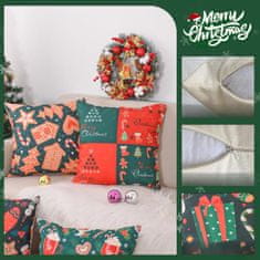 Nikcorp Ukrasne jastučnice Božićne 4 kom, dekorativne navlake za jastuke za dnevni boravak, zimski motivi, perive u perilici, 45x45 cm