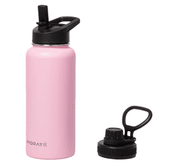 Nikcorp Boca za vodu termosica od nehrđajućeg čelika, dvostruka stijenka za toplu i hladnu tekućinu, za teretanu i putovanja, roza 700 ml