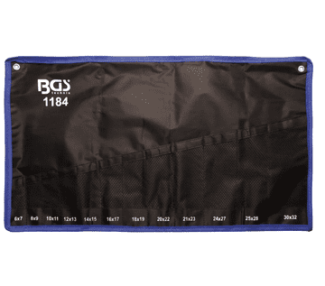 Nikcorp Torba za viličaste ključeve, izdržljiva i praktična, za organizaciju i transport alata, 12 pretinaca, sklopiva, crna