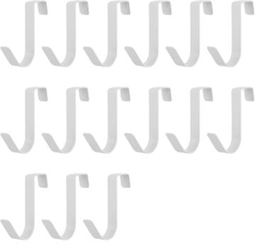 Nikcorp Kuke za vrata za vješanje odjeće, set 15 kom, nehrđajući čelik, bez bušenja, za ručnike i kapute, bijele