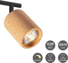 Nikcorp Stropna LED svjetiljka s 3 reflektora, podesiva rasvjeta za dnevni boravak, kuhinju, spavaću sobu, crna, 45x19 cm