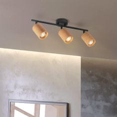 Nikcorp Stropna LED svjetiljka s 3 reflektora, podesiva rasvjeta za dnevni boravak, kuhinju, spavaću sobu, crna, 45x19 cm