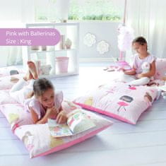 Nikcorp Navlaka za podne jastuke, udobna ležaljka za djecu i odrasle, plišana, periva u perilici, za spavanje i igru, roza 85x220 cm