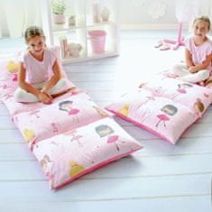 Nikcorp Navlaka za podne jastuke, udobna ležaljka za djecu i odrasle, plišana, periva u perilici, za spavanje i igru, roza 85x220 cm