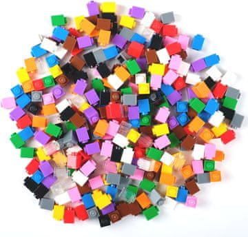 Nikcorp Kocke za slaganje 288 komada, kompatibilne s LEGO kockicama za kreativnu igru i učenje, 12 raznih boja