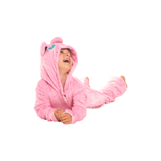 Nikcorp Dječja pidžama Kigurumi Pokemon Jigglypuff, mekani jednodijelni kombinezon za igru i spavanje, kostim s kapuljačom, roza 105-115 cm