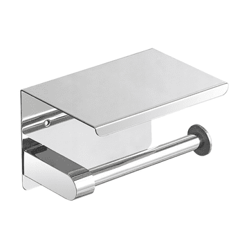 Nikcorp Držač za toaletni papir s policom, zidni stalak za kupaonicu, nehrđajući čelik, otporan na koroziju, kromirani, 14x10x9.5 cm