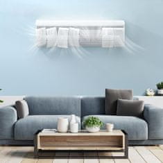 Nikcorp Deflektor za klima uređaj, podesivi usmjerivač zraka s filtracijom, 8 lamela za kontrolu protoka, bez bušenja, bijeli