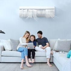 Nikcorp Deflektor za klima uređaj, podesivi usmjerivač zraka s filtracijom, 8 lamela za kontrolu protoka, bez bušenja, bijeli