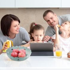 Nikcorp Set 3 ukrasne košare za voće, višenamjenske zdjele za povrće i grickalice, PP materijal bez BPA, roza, plava, siva