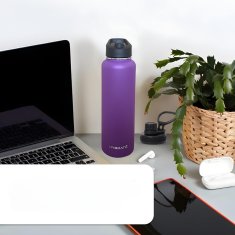 Nikcorp Termo boca od nehrđajućeg čelika s dvostrukom stijenkom, za tople i hladne napitke, nepropusna, ljubičasta 1,2 L