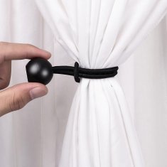 Nikcorp Elastične bungee vezice s kuglicom 60 kom, za brzo pričvršćivanje cerada, šatora i bannera, otporne na habanje, 15 cm, crne