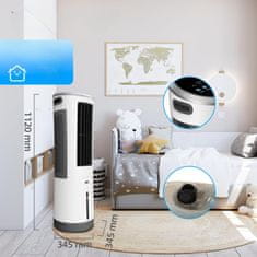 Nikcorp Prijenosni klima uređaj 4u1 za hlađenje, odvlaživanje i ventilaciju, s funkcijom protiv komaraca, 100W, spremnik 18L, bijeli