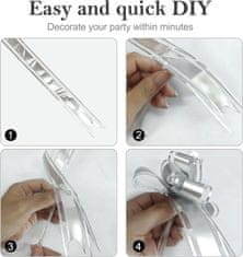 Nikcorp Set 12 ukrasnih mašni za poklone, brzo i jednostavno slaganje, za dekoraciju, vjenčanja, Božić, srebrne, 2 veličine