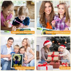 Nikcorp Slikanje dijamantima 5D set za kreativno opuštanje, DIY dijamantni vez s motivom princeze, okrugli dijamanti, 30x40 cm