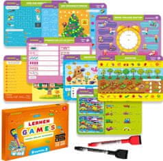 Nikcorp Edukativni set za učenje pisanja brojeva i računanja, višekratne piši-briši ploče s markerima za djecu 3-5 godina