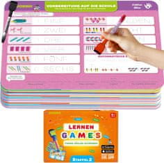 Nikcorp Edukativni set za učenje pisanja brojeva i računanja, višekratne piši-briši ploče s markerima za djecu 3-5 godina